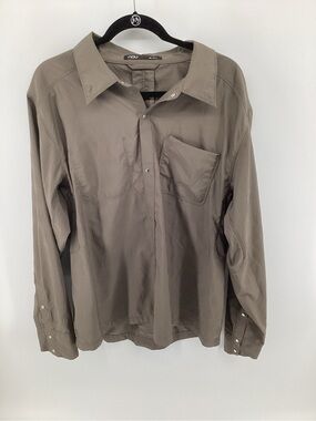 Nau Relaxed Button-Up Shirt — Olive Taupe
